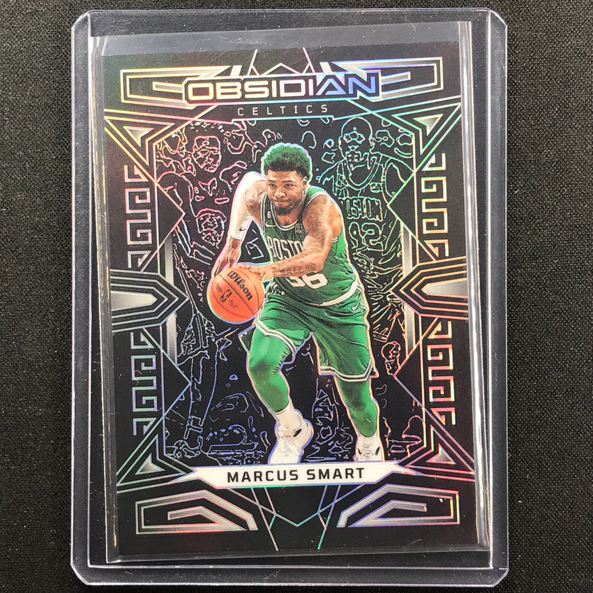 2022-23 Obsidian Marcus Smart Base Silver Prizm No 15