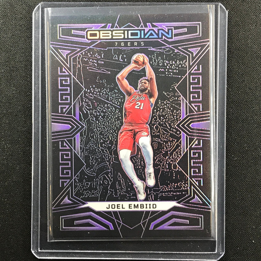 2022-23 Obsidian Joel Embiid Electric Etch Purple 74/99 No 83