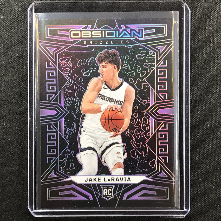 2022-23 Obsidian Jake Laravia Rookie Electric Etch Purple 63/99 No 168