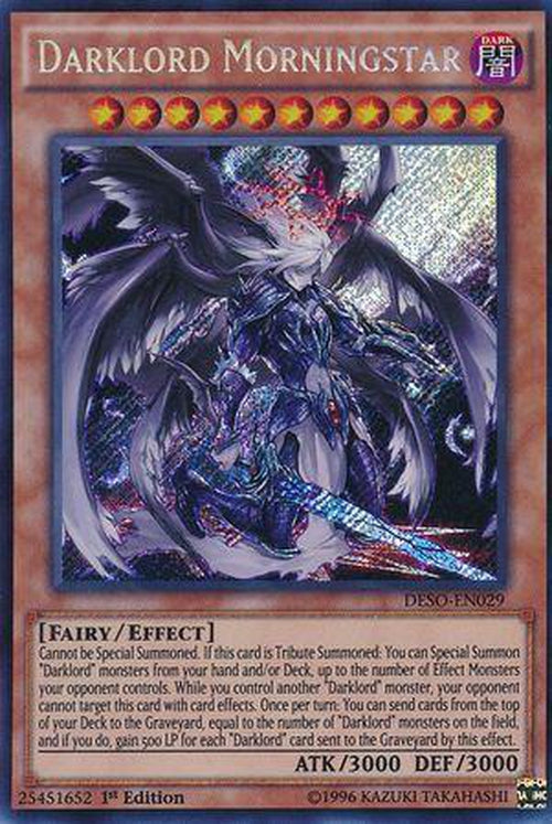 Darklord Morningstar - DESO-EN029 - Secret Rare 1st Edition-Cherry Collectables