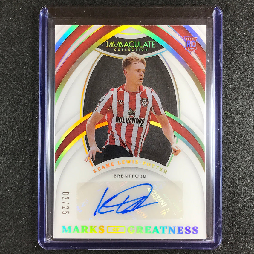 2022-23 Immaculate Keane Lewis-potter Marks Of Greatness Rookie Auto Holo 2/25