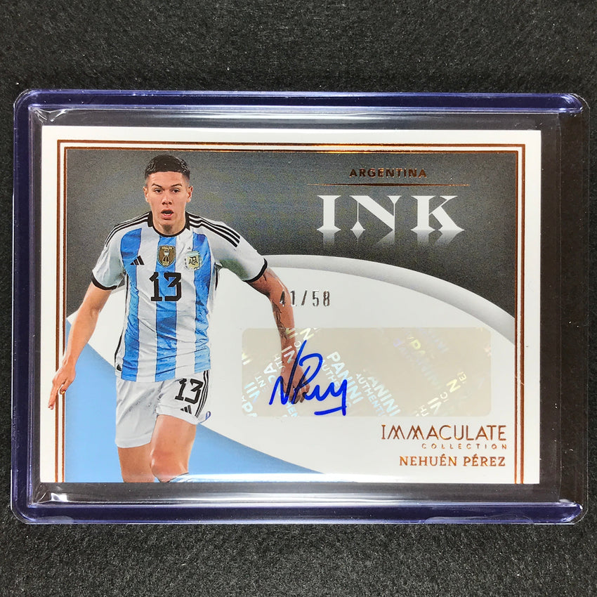 2022-23 Immaculate Nehuen Perez Ink Auto Bronze 41/58