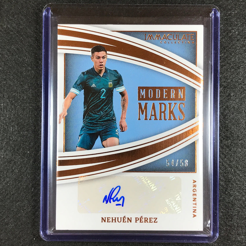 2022-23 Immaculate Nehuen Perez Modern Marks Auto Bronze 54/58