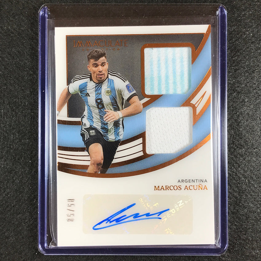 2022-23 Immaculate Marcos Acuna Dual Swatch Jersey Relic Auto Bronze 5/58