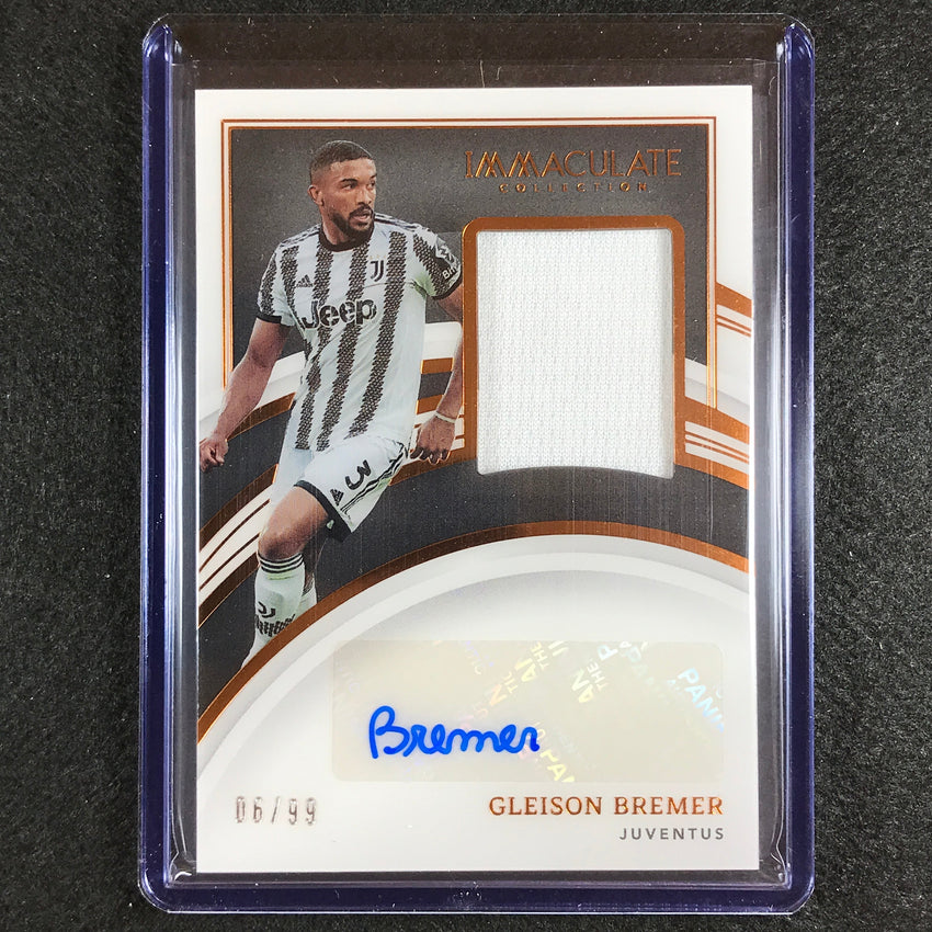 2022-23 Immaculate Gleison Bremer Memorabilia Jersey Relic Auto Bronze 6/99