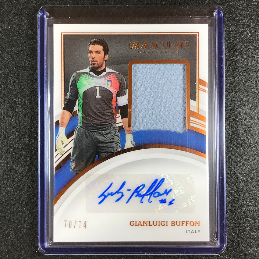 2022-23 Immaculate Gianluigi Buffon Memorabilia Jersey Relic Auto Bronze 70/74