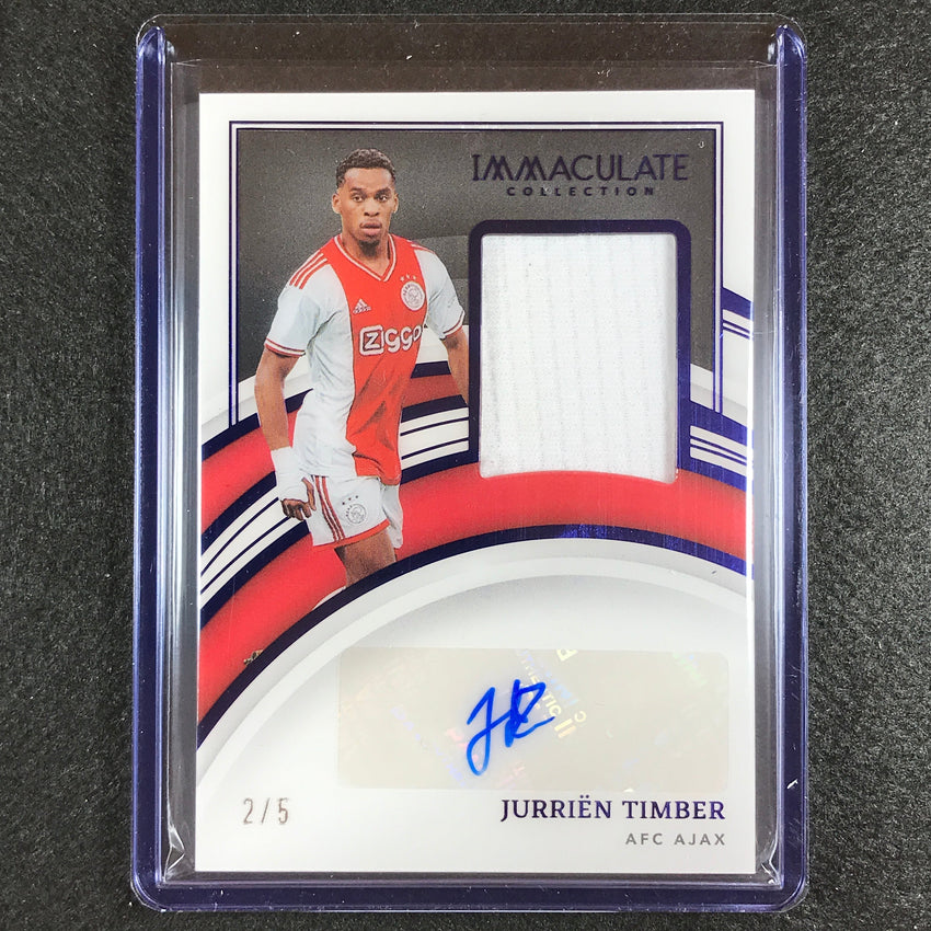 2022-23 Immaculate Jurrien Timber Memorabilia Jersey Relic Auto Sapphire 2/5
