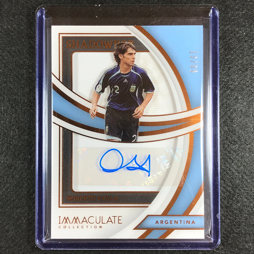 2022-23 Immaculate Roberto Ayala Shadowbox Signatures Acetate Auto Bronze 13/99
