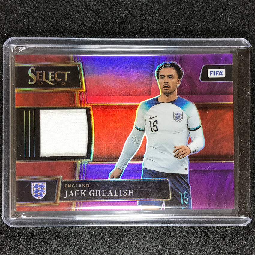 2022-23 Select Fifa Jack Grealish Memorabilia Jersey Relic Purple 9/49