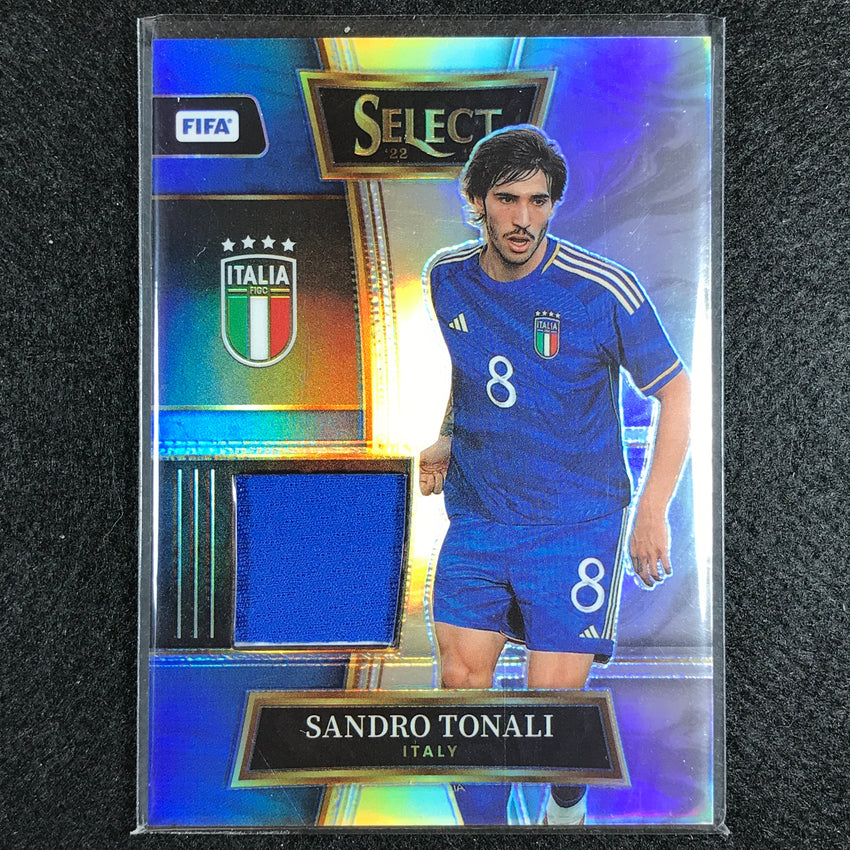 2022-23 Select Fifa Sandro Tonali Swatches Jersey Relic Silver Prizm No Sti