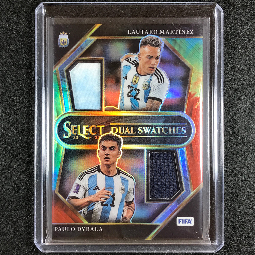 2022-23 Select Fifa Lautaro Martinez Paulo Dybala Dual Swatch Relic Tie-dye 6/25