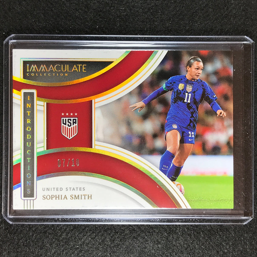 2022-23 Immaculate Sophia Smith Introductions Base Holo Gold 7/10