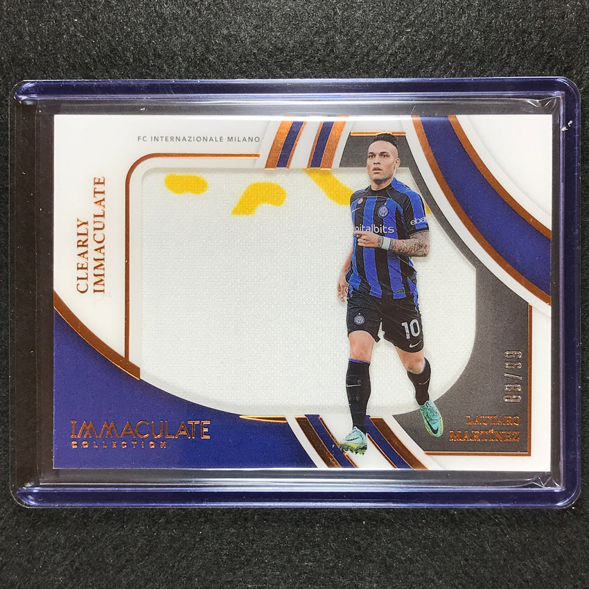 2022-23 Immaculate Lautaro Martinez Clearly Immaculate Jersey Relic 88/99