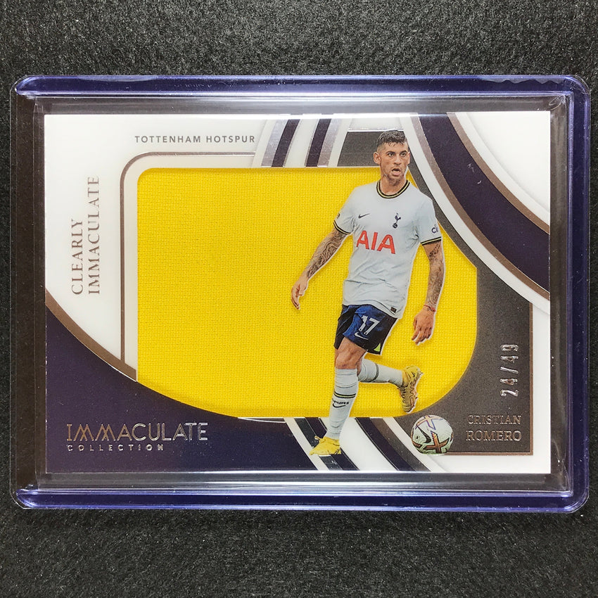 2022-23 Immaculate Cristian Romero Clearly Immaculate Jersey Relic Silver 24/49