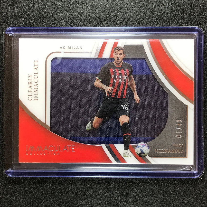 2022-23 Immaculate Theo Hernandez Clearly Immaculate Jersey Relic Silver 7/49
