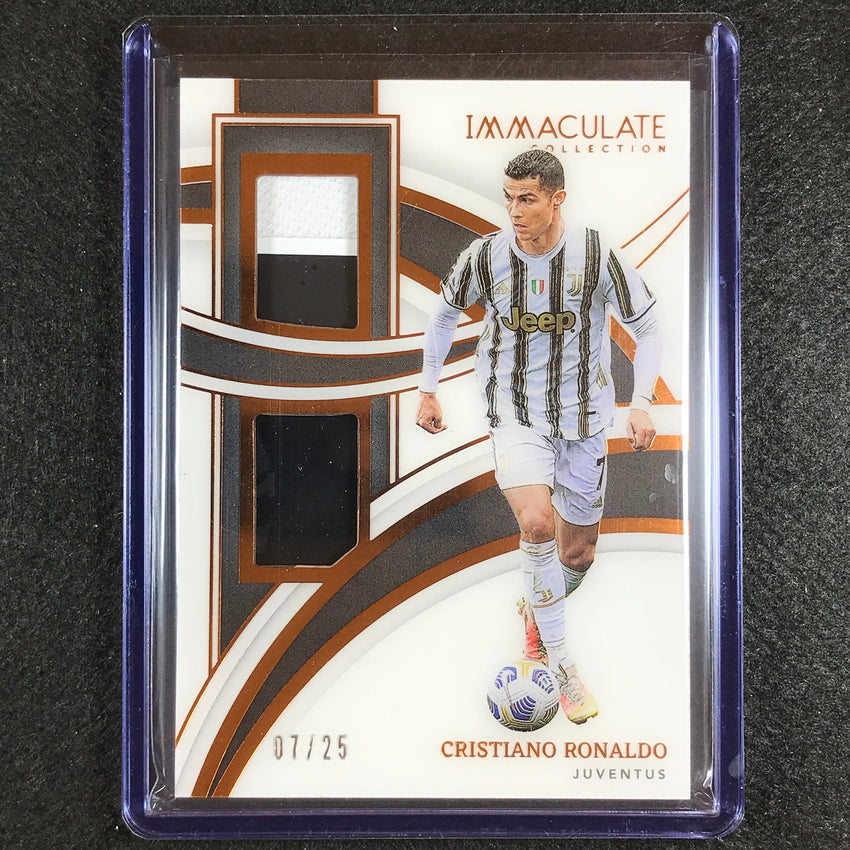 2022-23 Immaculate Cristiano Ronaldo Dual Patches Acetate Relic Bronze 7/25