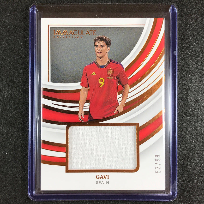 2022-23 Immaculate Gavi Remarkable Memorabilia Jersey Relic Bronze 53/99