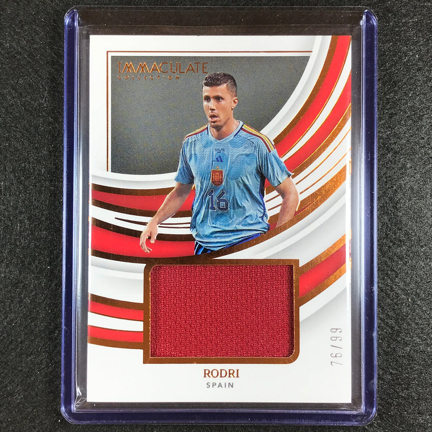 2022-23 Immaculate Rodri Remarkable Memorabilia Jersey Relic Bronze 76/99