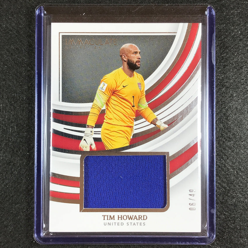 2022-23 Immaculate Tim Howard Remarkable Memorabilia Jersey Relic Silver 6/49