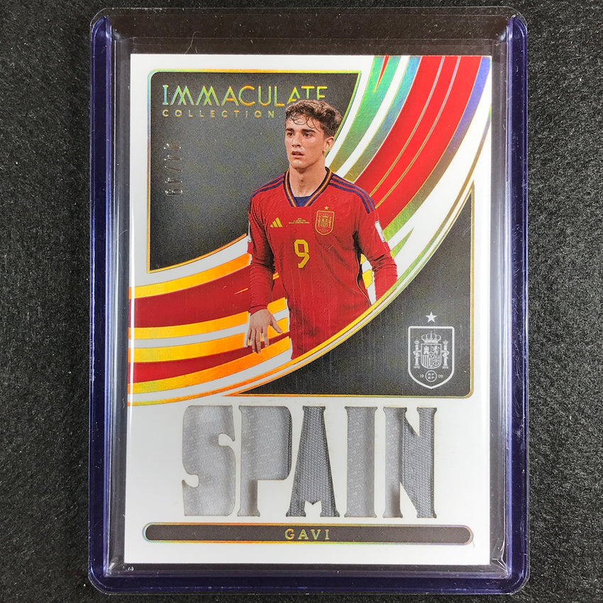 2022-23 Immaculate Gavi Jumbo Team Names Jersey Patch Relic Holo Gold 44/49