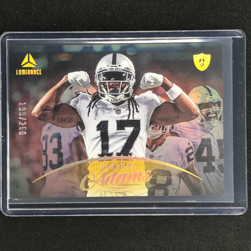 2023 Luminance Nfl Davante Adams Horizontal Gold /250 No 91