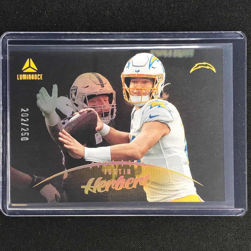 2023 Luminance Nfl Justin Herbert Horizontal Gold /250 No 92