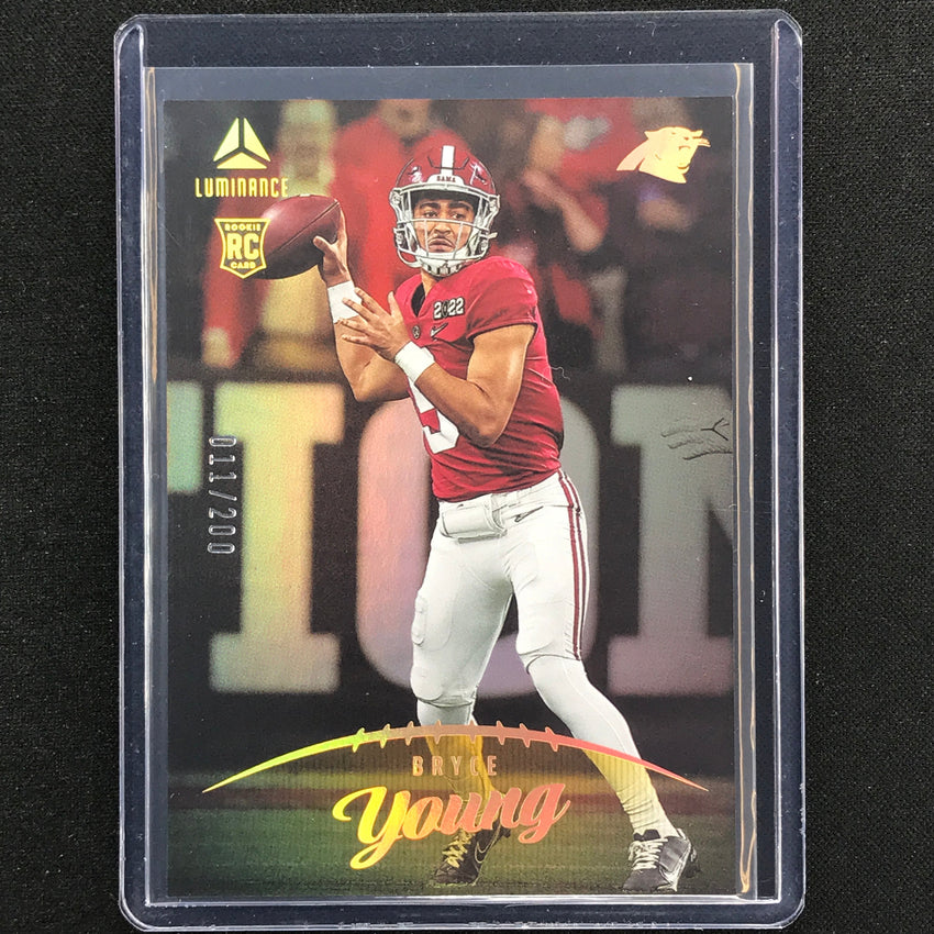 2023 Luminance Nfl Bryce Young Rookie Vertical Gold /200 No 175
