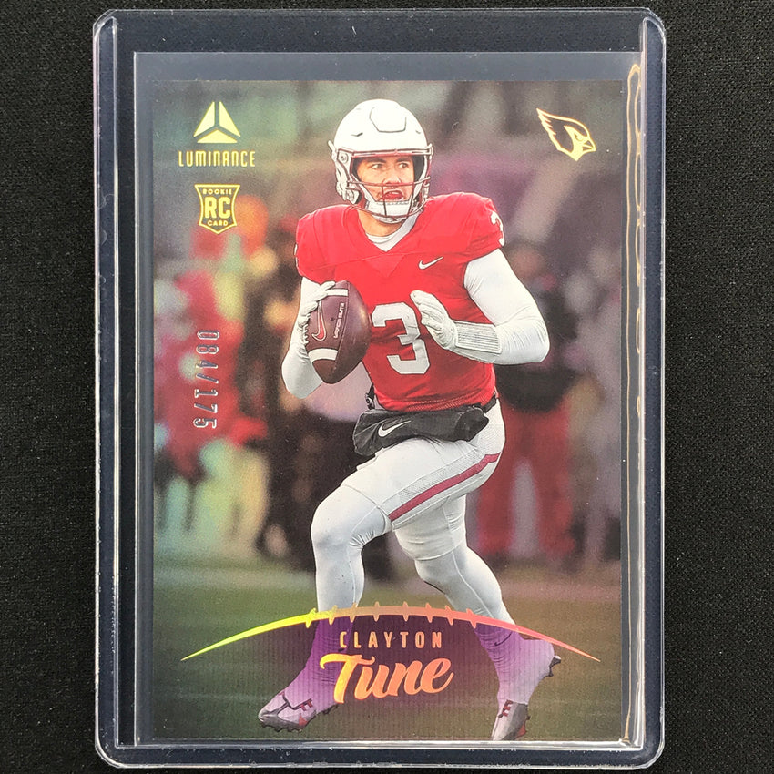 2023 Luminance Nfl Clayton Tune Rookie Vertical Purple /175 No 121