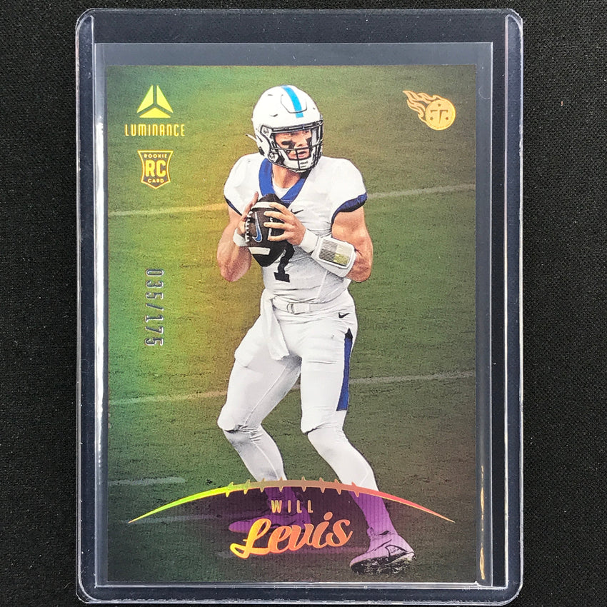 2023 Luminance Nfl Will Levis Rookie Vertical Purple /175 No 173