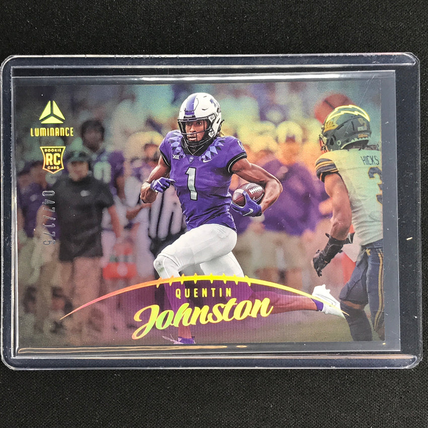 2023 Luminance Nfl Quentin Johnston Rookie Horizontal Purple /175 No 181