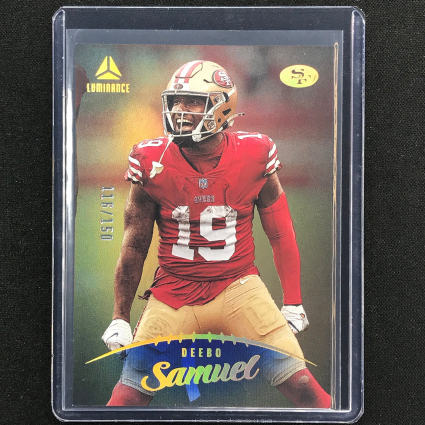 2023 Luminance Nfl Deebo Samuel Vertical Blue /150 No 37