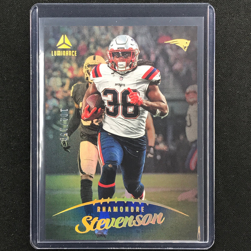 2023 Luminance NFL RHAMONDRE STEVENSON Vertical Blue /150 #65
