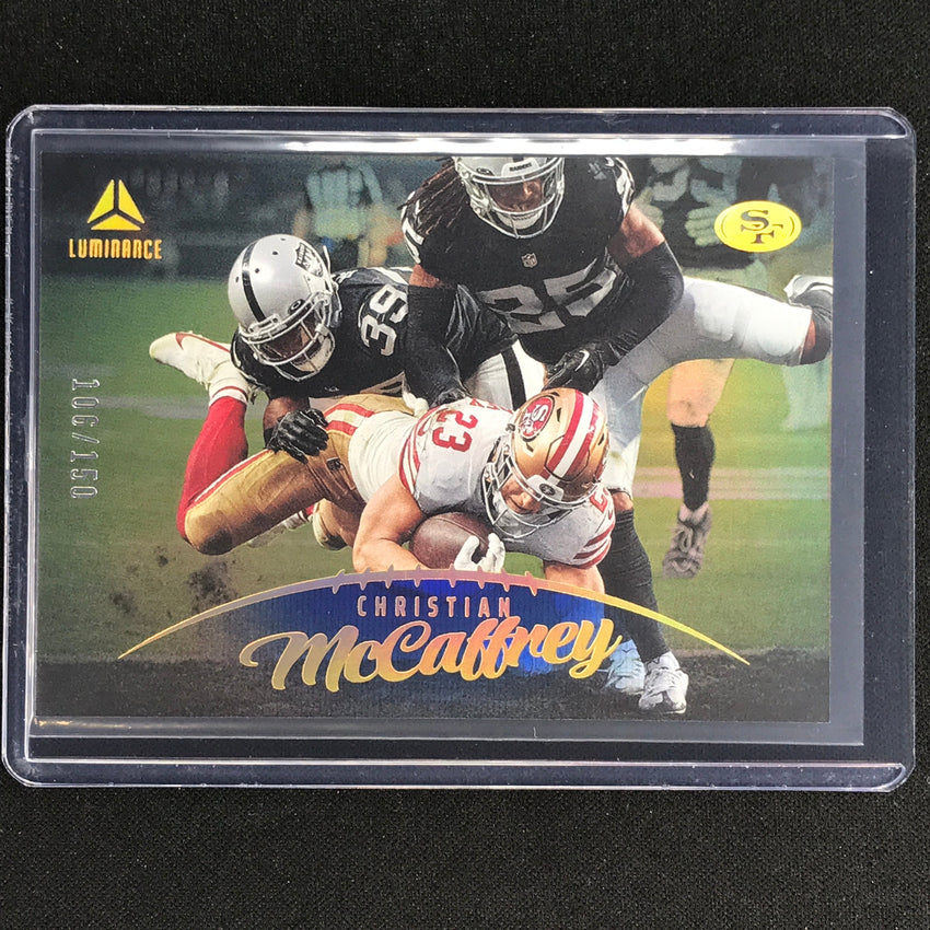 2023 Luminance Nfl Christian Mccaffrey Horizontal Blue /150 No 87
