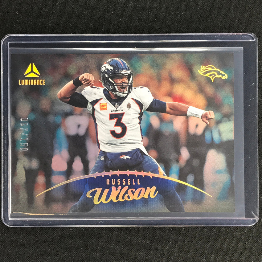 2023 Luminance Nfl Russell Wilson Horizontal Blue /150 No 89