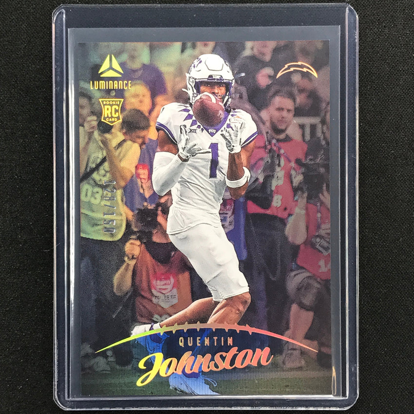 2023 Luminance Nfl Quentin Johnston Rookie Vertical Blue /150 No 106