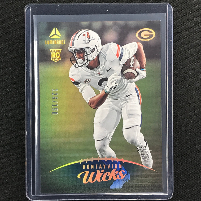 2023 Luminance Nfl Dontayvion Wicks Rookie Vertical Blue /150 No 147