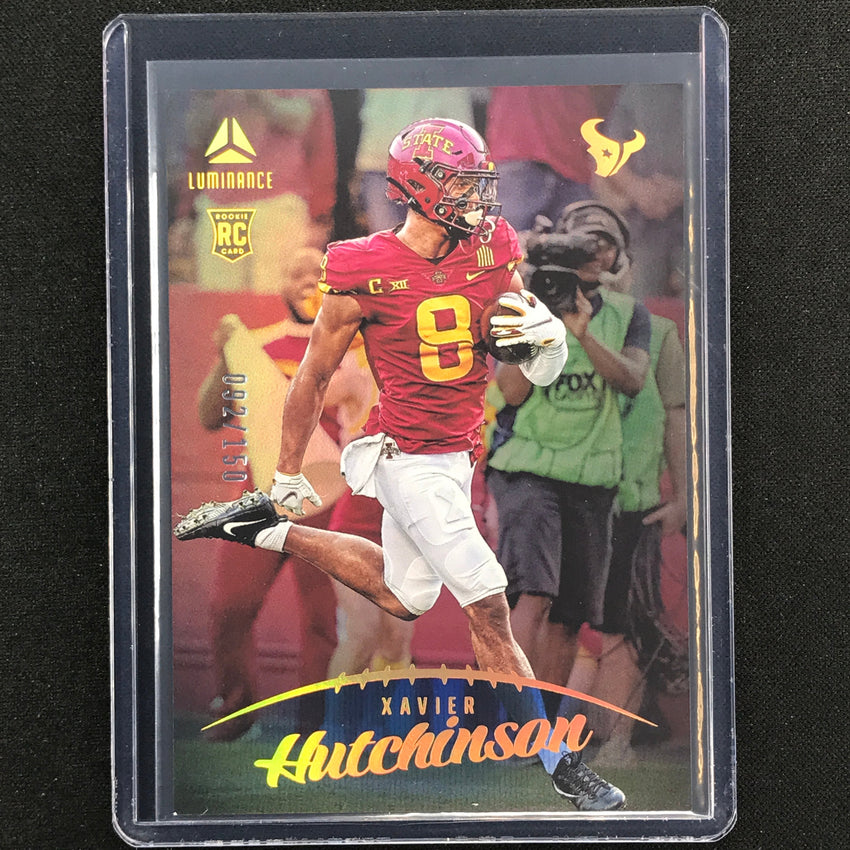 2023 Luminance NFL XAVIER HUTCHINSON Rookie Vertical Blue /150 #152