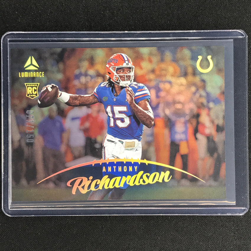 2023 Luminance Nfl Anthony Richardson Rookie Horizontal Blue /150 No 176