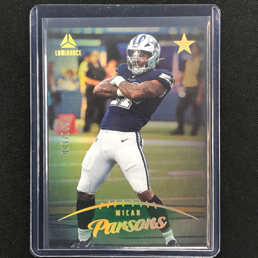 2023 Luminance NFL MICAH PARSONS Vertical Green /100 #50