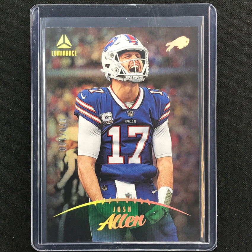 2023 Luminance Nfl Josh Allen Vertical Green /100 No 59