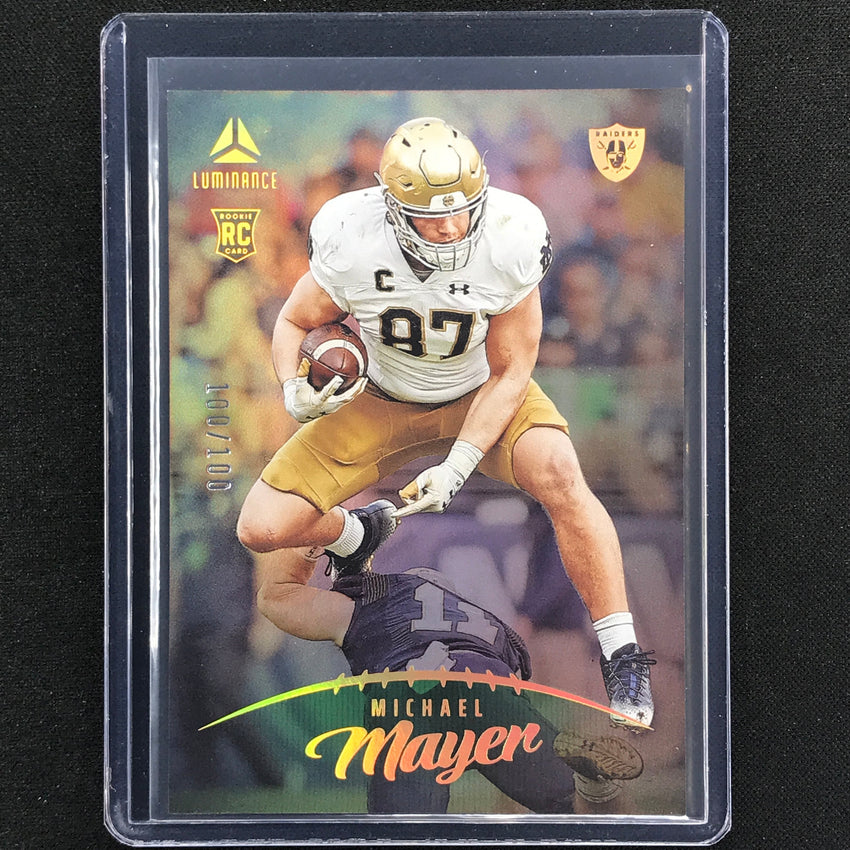 2023 Luminance Nfl Michael Mayer Rookie Vertical Green /100 No 117