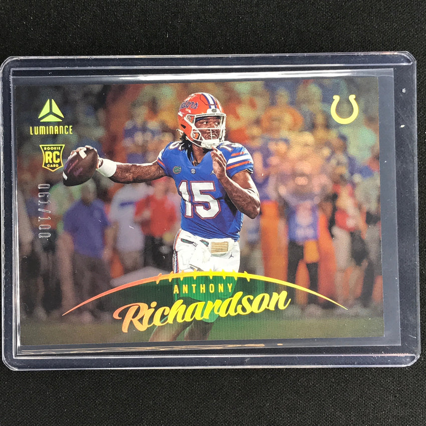 2023 Luminance Nfl Anthony Richardson Rookie Vertical Green /100 No 176