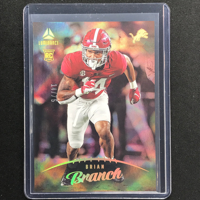 2023 Luminance Nfl Brian Branch Rookie Vertical Black 14/75 No 163
