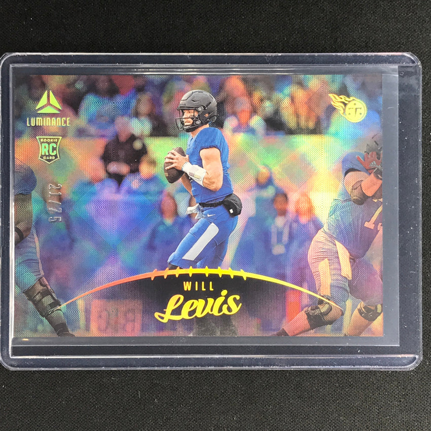 2023 Luminance Nfl Will Levis Rookie Horizontal Black 21/75 No 198