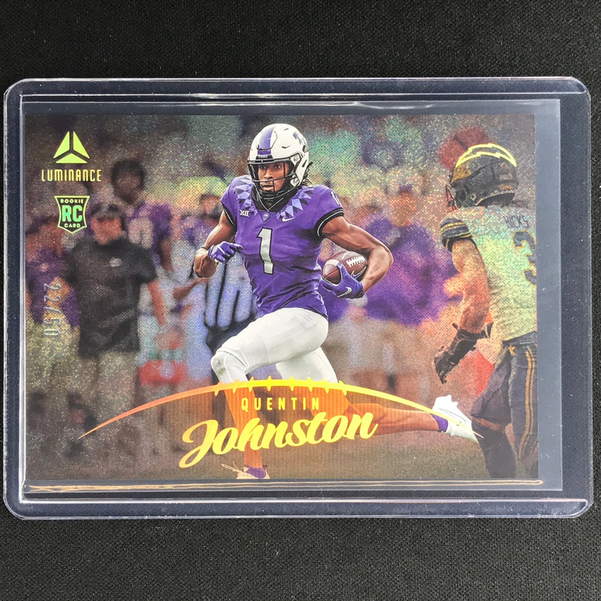 2023 Luminance Nfl Quentin Johnston Rookie Horizontal Orange 22/50