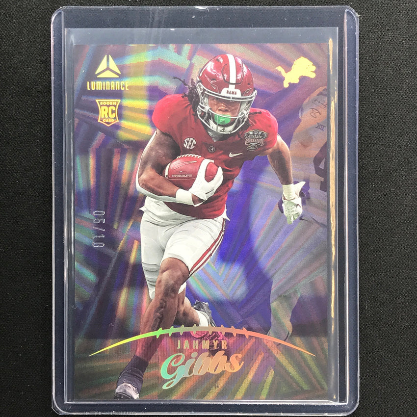 2023 Luminance Nfl Jahmyr Gibbs Rookie Vertical Pink 5/10