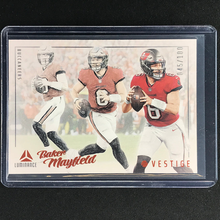 2023 Luminance Nfl Baker Mayfield Vestige Orange 45/100