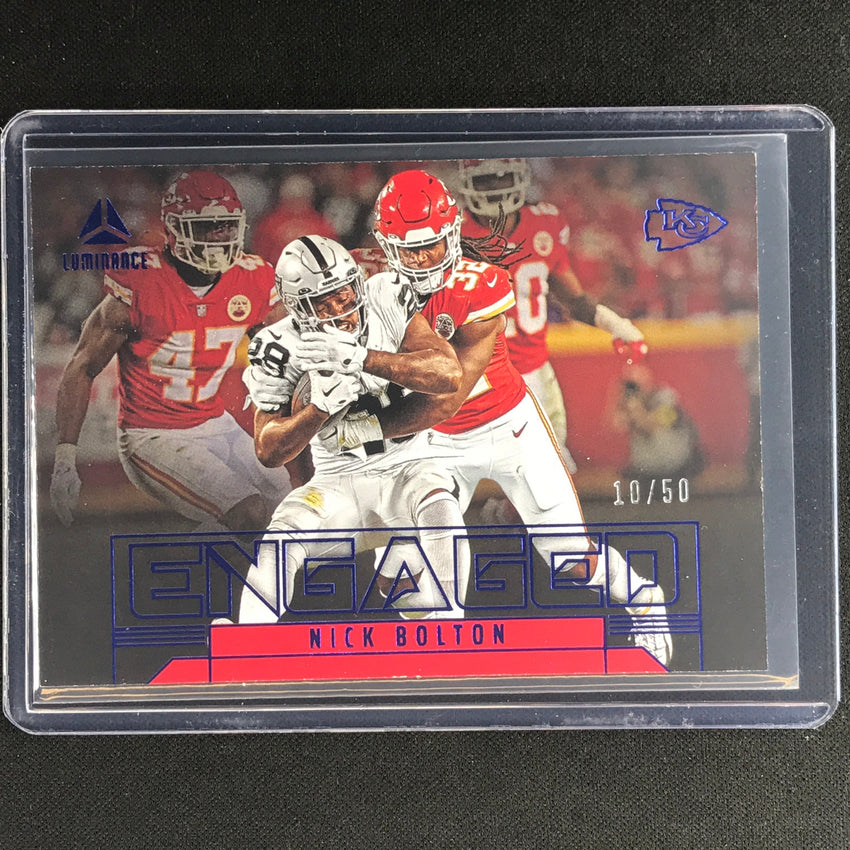 2023 Luminance Nfl Nick Bolton Engaged Blue 10/50