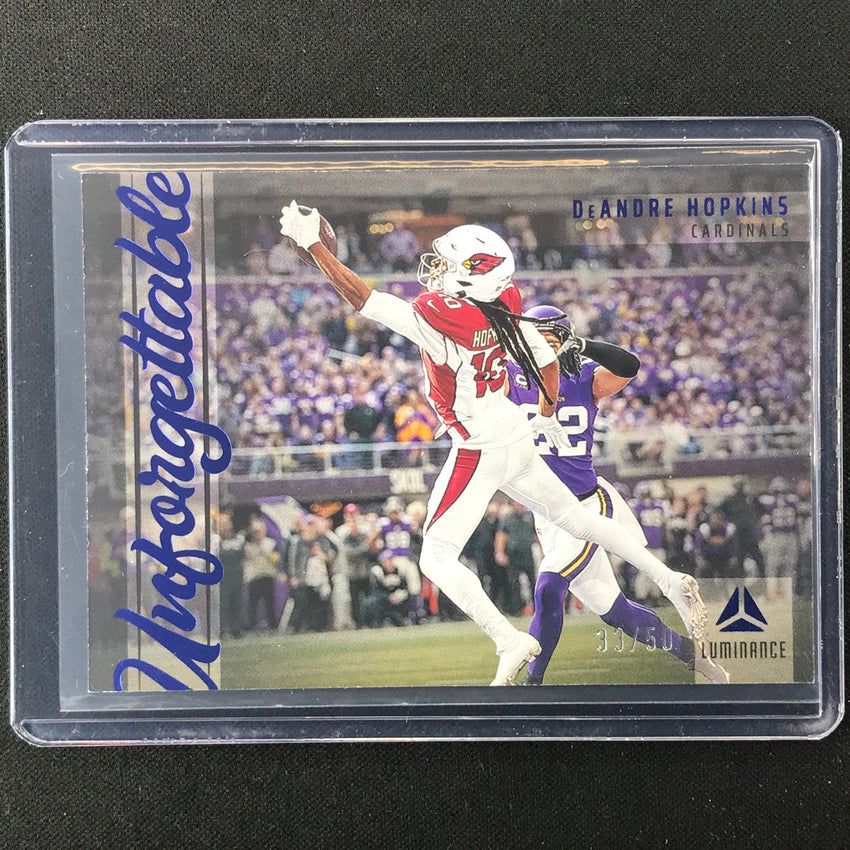 2023 Luminance Nfl Deandre Hopkins Unforgettable Blue 33/50
