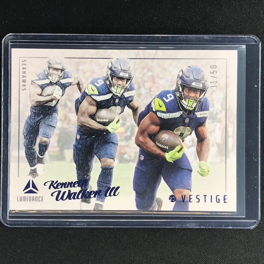 2023 Luminance Nfl Kenneth Walker Iii Vestige Blue 31/50